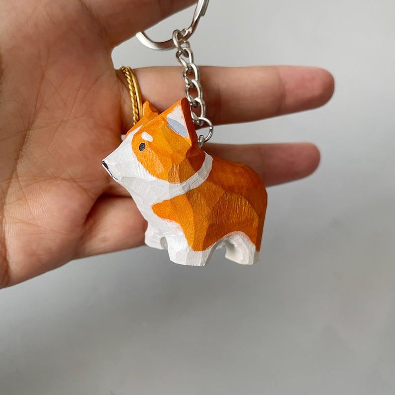 moc khoa go cho corgi 4 5x4cm 2