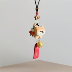 Móc khóa gỗ Hình Chó Thủ Công