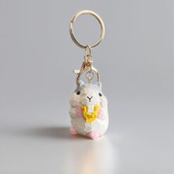 Móc khóa hamster gỗ điêu khắc thủ công