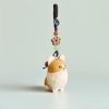 Móc khóa chó Corgi gỗ sơn tay 4.7×2.7×3.2 cm