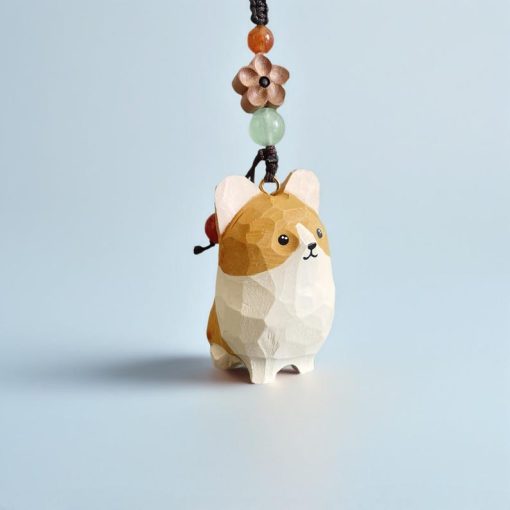 moc khoa cho corgi go son tay 3