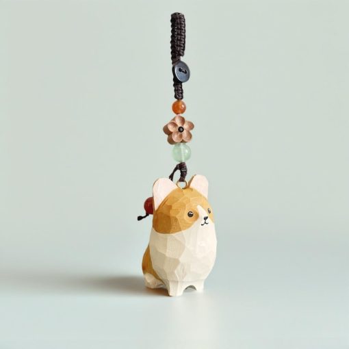 moc khoa cho corgi go son tay