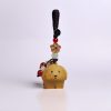 Móc khóa chó Teddy gỗ sơn tay 4.5×3.0×3.5 cm