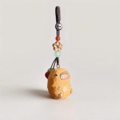 Móc Khóa Gỗ Capybara Baby 4.5x3 cm, chạm tay