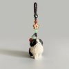 Móc Khóa Gỗ Chó Border Collie 4x3.3 cm, chạm tay