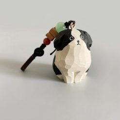 moc khoa go cho border collie 4x3 3cm 4