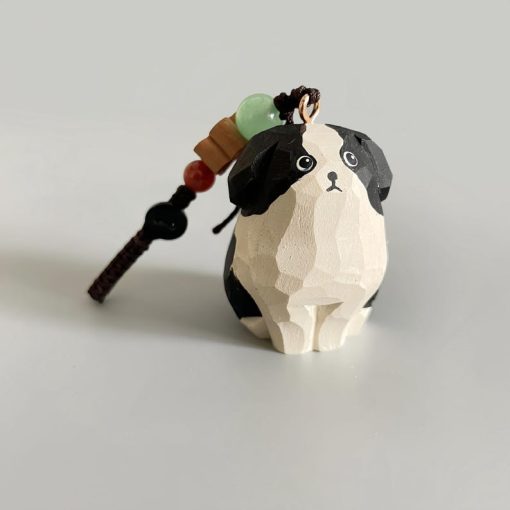 moc khoa go cho border collie 4x3 3cm 4