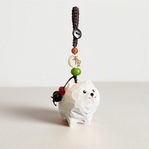 moc khoa go cho samoyed 4 7x4cm 1