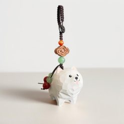 moc khoa go cho samoyed 4 7x4cm 2