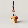 Móc Khóa Gỗ Chó Shiba Inu 4x2.5 cm, chạm tay