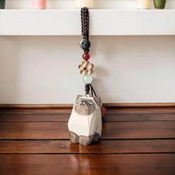 Móc Khóa Gỗ Mèo Siamese 4x3 cm, chạm tay