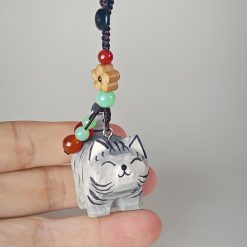 moc khoa go meo van xam 4x3cm 6