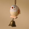 Tượng chim gỗ treo kèm chuông 10.7×4.8 cm