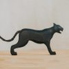Báo đen gỗ thủ công sơn tay Montessori 13x7.5cm