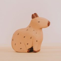 Đồ chơi gỗ Capybara thủ công 6x6cm