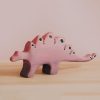 Đồ chơi khủng long Stegosaurus gỗ thủ công 19x8.5cm