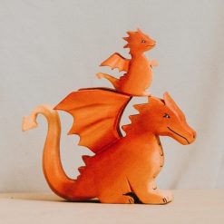 Đồ chơi rồng gỗ thủ công sơn tay 20x13cm