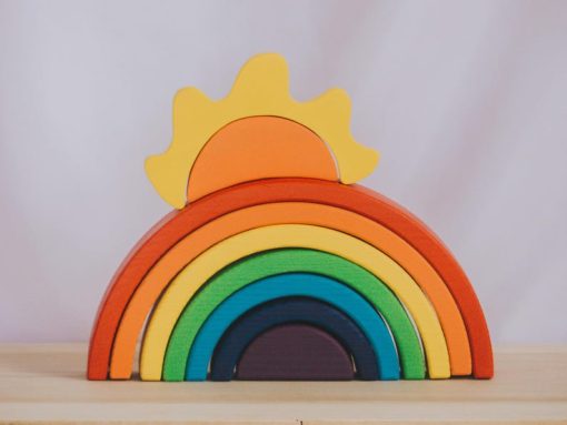 do choi xep chong cau vong va mat troi go montessori 25cm 1