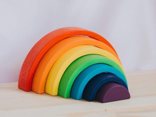 do choi xep chong cau vong va mat troi go montessori 25cm 2