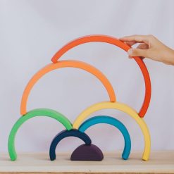 do choi xep chong cau vong va mat troi go montessori 25cm 7