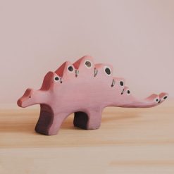 Đồ chơi khủng long Stegosaurus gỗ thủ công 19x8.5cm