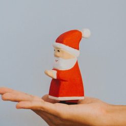 Tượng ông già Noel gỗ sơn tay 7x11cm