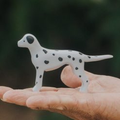 Chó Dalmatian gỗ thủ công sơn tay Montessori 12x7cm