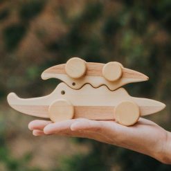 Xe cá sấu gỗ kéo tay cho bé 13–20cm