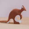 Tượng chuột túi gỗ thủ công sơn tay Montessori 15x10cm