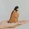 Tượng Thánh Giuse gỗ sơn tay 7.5x10cm