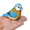 Tượng chim blue tit gỗ mini 5.1×5.1 cm, chạm tay