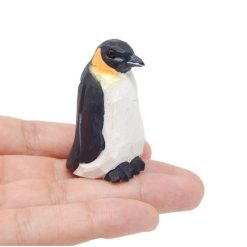 Tượng chim cánh cụt hoàng đế gỗ mini 6.4×5.1 cm, chạm tay