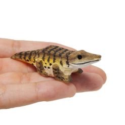 Tượng gỗ cá sấu mini 6.4 cm khắc tay mắt thủy tinh