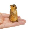 Tượng rái cá khắc gỗ mini 5.1×2.5 cm nâu
