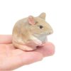 Tượng chuột gỗ bạch dương khắc tay mini 5.1 cm