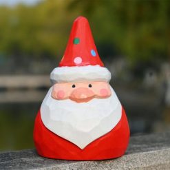 Tượng ông già Noel gỗ basswood 9.3 cm trang trí bàn