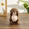 Tượng rái cá khắc gỗ basswood dáng che mắt 5×6×8 cm