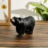 Tượng gấu đen gỗ chạm tay 12 x 4 x 7 cm, decor bàn/kệ