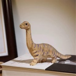 Tượng khủng long Brachiosaurus gỗ chạm tay 11 cm