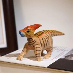 Tượng khủng long gỗ Parasaurolophus 11 cm trang trí bàn