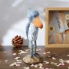 Tượng chim Shoebill khắc gỗ basswood 5×7×16 cm