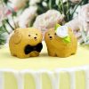 Topper bánh cưới chó gỗ khắc tay mini 3×4 cm