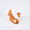 Tượng mèo yoga khắc gỗ basswood 8×6.5×8.5 cm