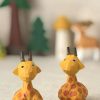 Tượng hươu cao cổ gỗ chạm tay 8.8×4.5 cm sơn màu